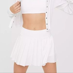 NWT Aerie Offline White Pleated Tennis Skirt/Skort